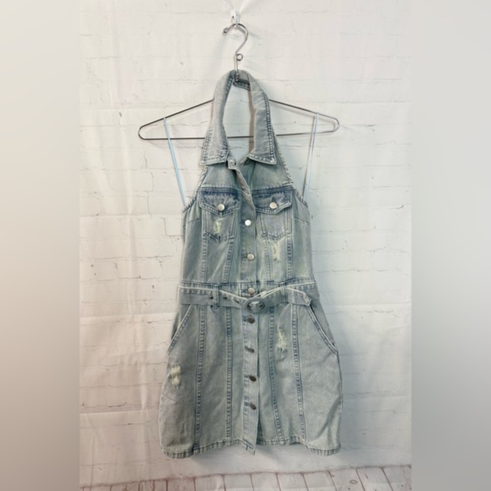 Le Lis Halter Jean Dress size Small NWT